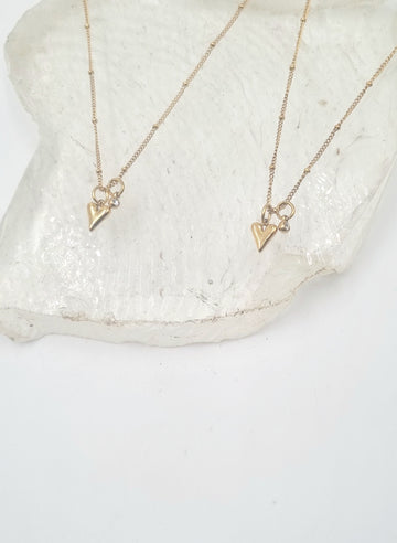 Ketting en hanger met hart