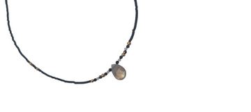 Natuurlijke kralen ketting zwart