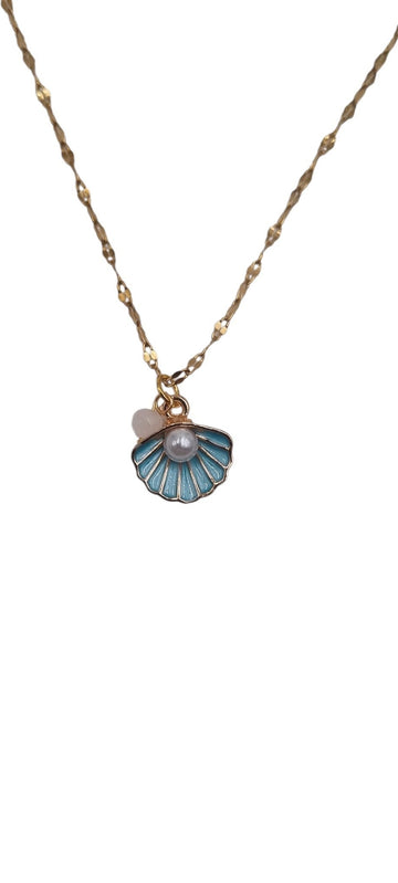 schelp ketting en hanger