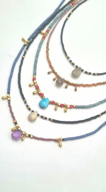 Natuurlijke kralen ketting