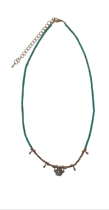 Natuurlijke kralen ketting turquoise