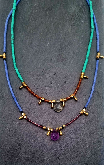 Natuurlijke kralen ketting turquoise