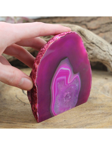 Agaat einden roze (gekleurd) nr.18