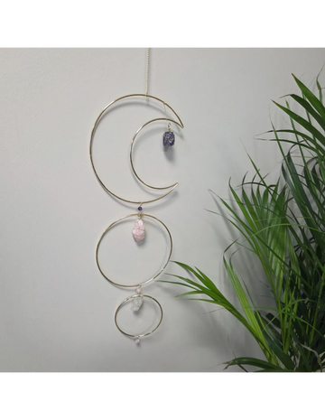 Suncatcher / raamhanger maan Gouden driehoek