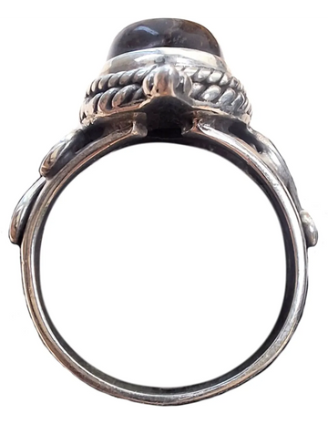 Tijgeroog ring zilver - maat 16