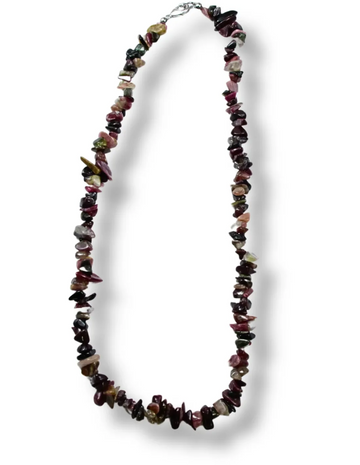 Toermalijn watermeloen splitketting (multi)