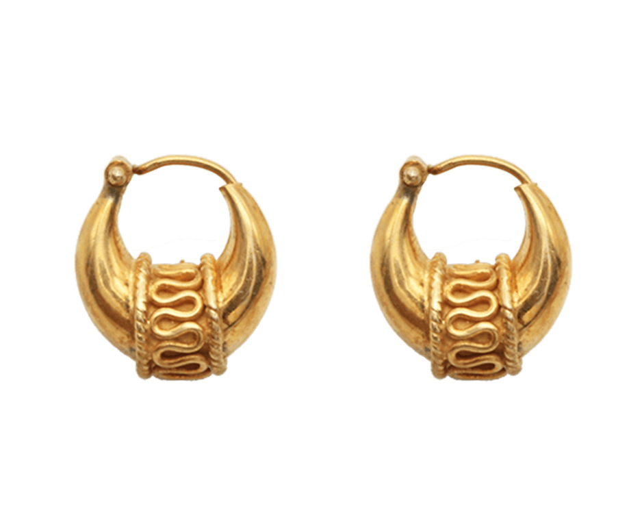 Earrings gold layer