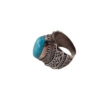 Ring zilver turquoise